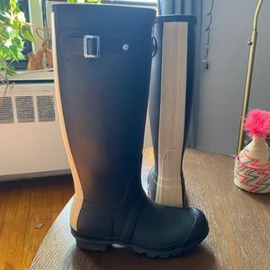 Hunter original stripe rain boots